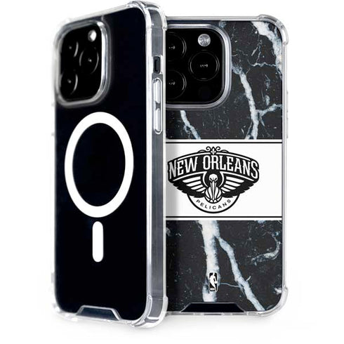 NBA New Orleans Pelicans Marble iPhone 15 Pro MagSafe Case
