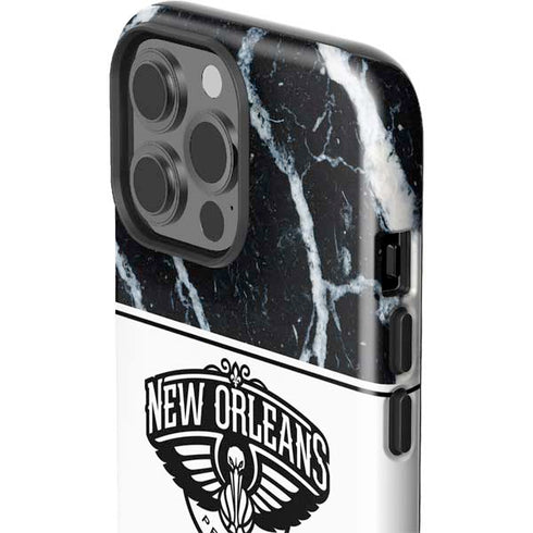 NBA New Orleans Pelicans Marble iPhone 15 Pro Max Impact Case