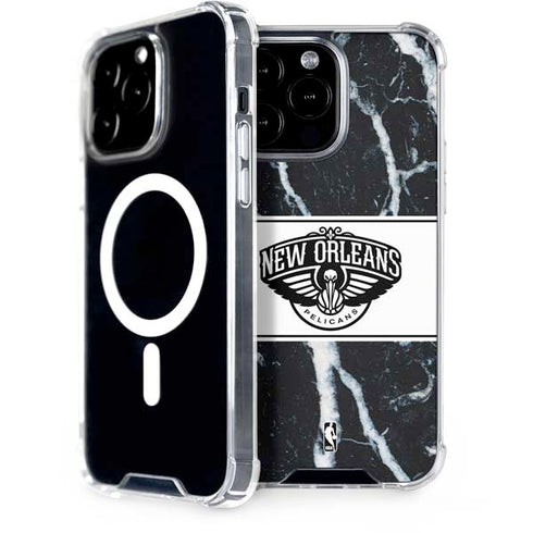 NBA New Orleans Pelicans Marble iPhone 14 Pro Max MagSafe Case