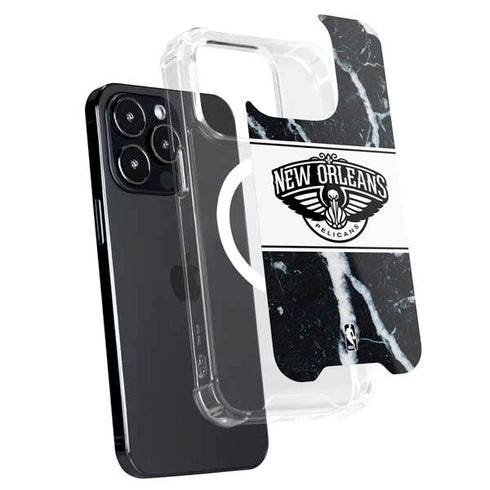 NBA New Orleans Pelicans Marble iPhone 15 Pro Max MagSafe Case