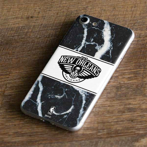 NBA New Orleans Pelicans Marble iPhone 8 Skin