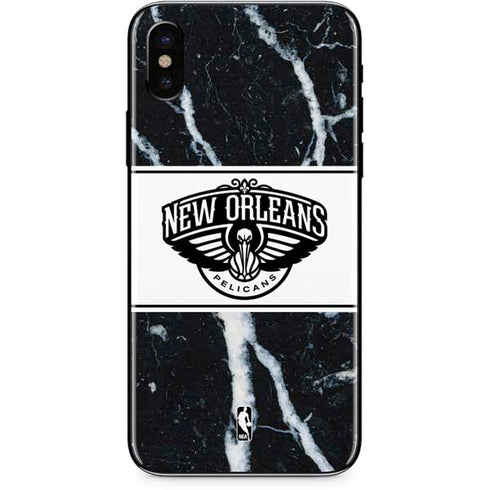 NBA New Orleans Pelicans Marble iPhone X Skin