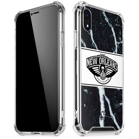 NBA New Orleans Pelicans Marble iPhone XR Clear Case