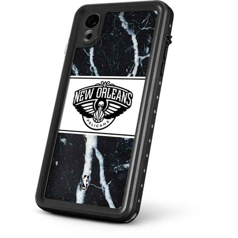 NBA New Orleans Pelicans Marble iPhone XR Waterproof Case