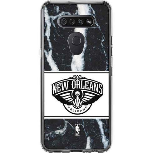 NBA New Orleans Pelicans Marble LG K51/Q51 Clear Case