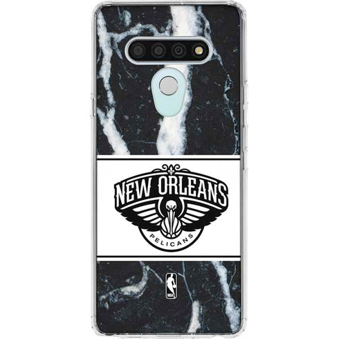 NBA New Orleans Pelicans Marble LG Stylo 6 Clear Case