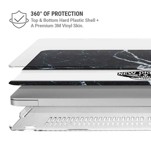 NBA New Orleans Pelicans Marble MacBook Pro 15in (2016-19) Case plus Skin