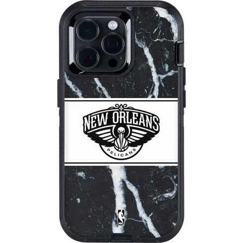 NBA New Orleans Pelicans Marble Otterbox Defender iPhone Skin