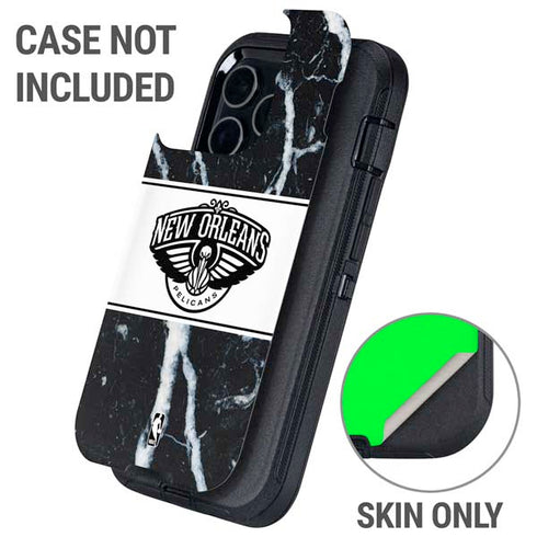 NBA New Orleans Pelicans Marble Otterbox Defender iPhone Skin