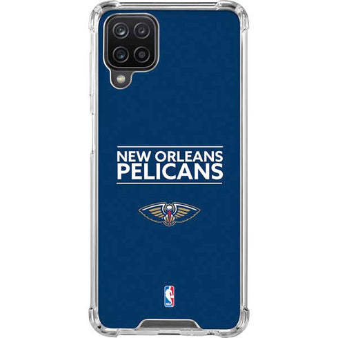 NBA New Orleans Pelicans Standard - Blue Galaxy A12 Clear Case