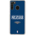 NBA New Orleans Pelicans Standard - Blue Galaxy A21 Clear Case