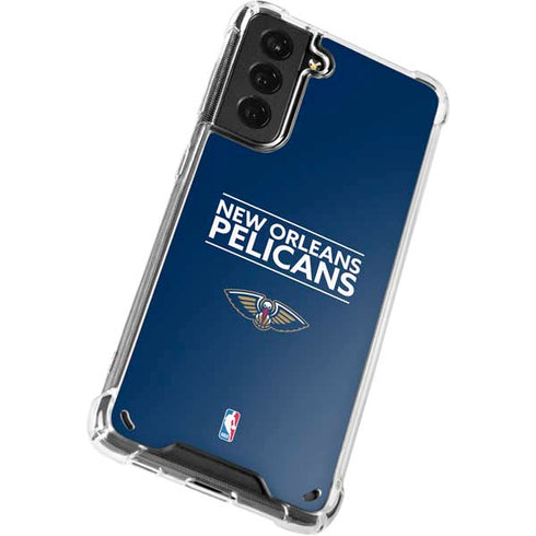 NBA New Orleans Pelicans Standard - Blue Galaxy S21 5G Clear Case