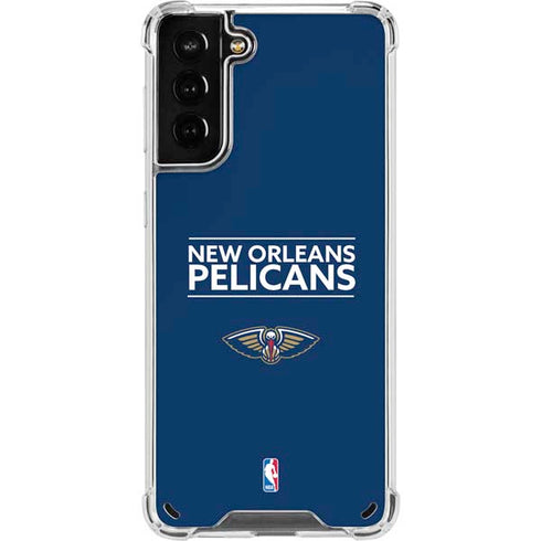 NBA New Orleans Pelicans Standard - Blue Galaxy S21 Plus 5G Clear Case