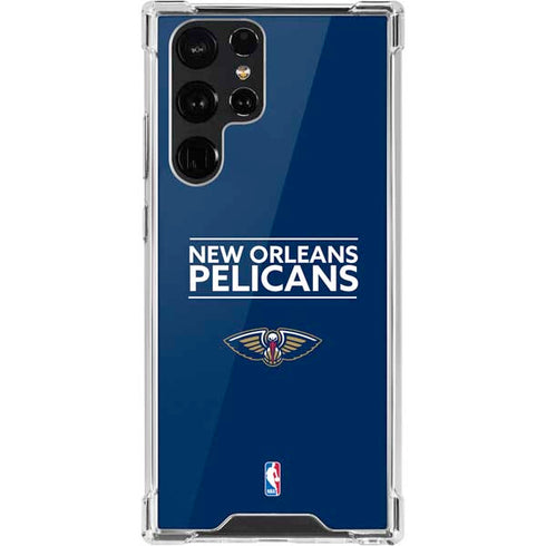NBA New Orleans Pelicans Standard - Blue Galaxy S22 Ultra Clear Case