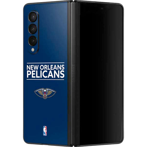 NBA New Orleans Pelicans Standard - Blue Galaxy Z Fold3 5G Skin