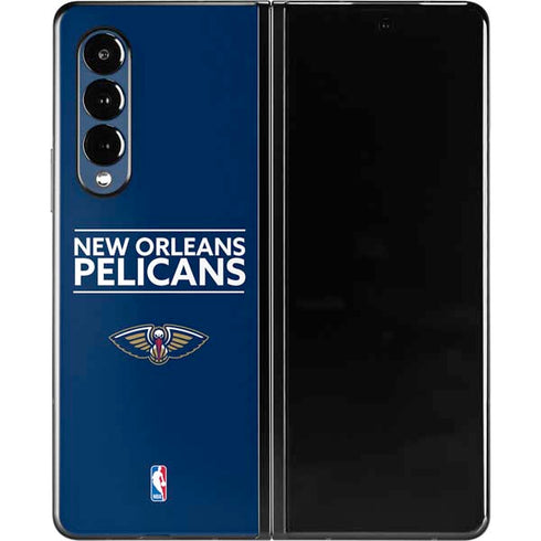 NBA New Orleans Pelicans Standard - Blue Galaxy Z Fold3 5G Skin