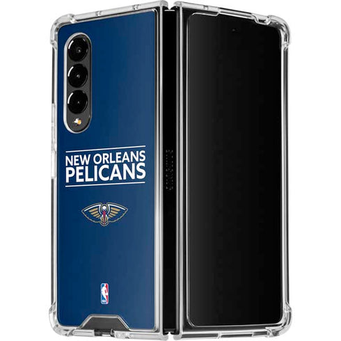 NBA New Orleans Pelicans Standard - Blue Galaxy Z Fold4 5G Clear Case
