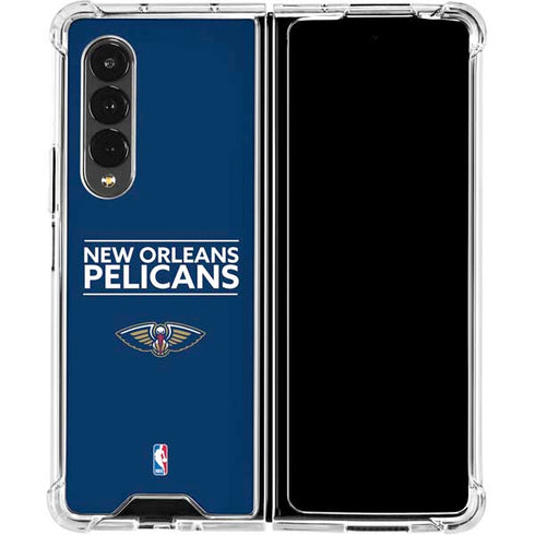 NBA New Orleans Pelicans Standard - Blue Galaxy Z Fold4 5G Clear Case