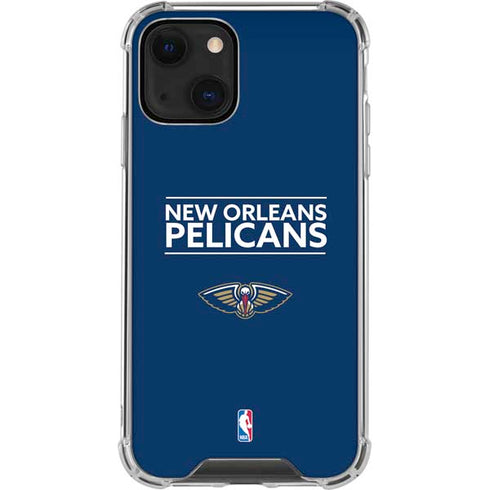 NBA New Orleans Pelicans Standard - Blue iPhone 13 Mini Clear Case