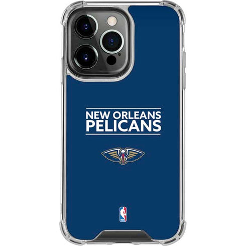 NBA New Orleans Pelicans Standard - Blue iPhone 15 Pro Clear Case