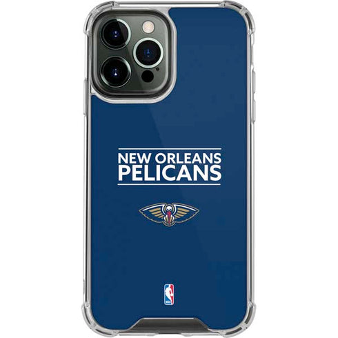 NBA New Orleans Pelicans Standard - Blue iPhone 14 Pro Max Clear Case