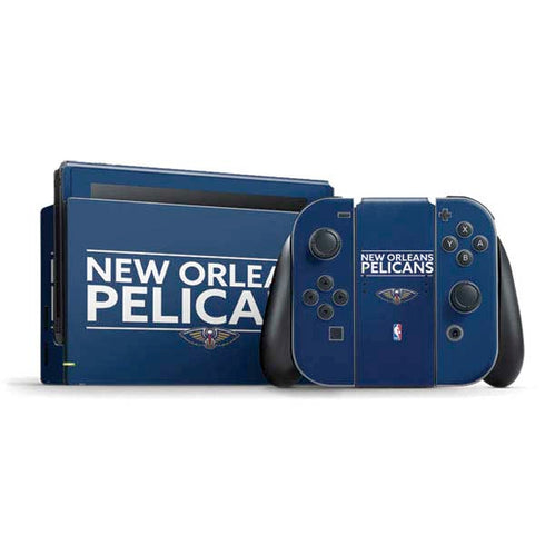 NBA New Orleans Pelicans Standard - Blue Nintendo Switch Bundle Skin