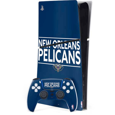 NBA New Orleans Pelicans Standard - Blue PS5 Slim Digital Edition Console Skin