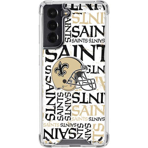 NFL New Orleans Saints - Blast Galaxy S21 5G Clear Case