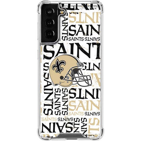 NFL New Orleans Saints - Blast Galaxy S21 FE Clear Case