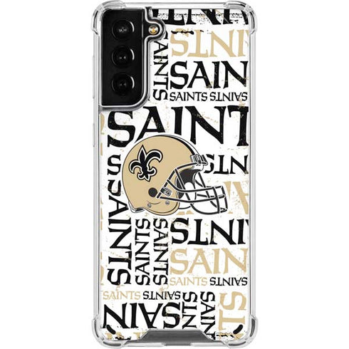 NFL New Orleans Saints - Blast Galaxy S21 Plus 5G Clear Case