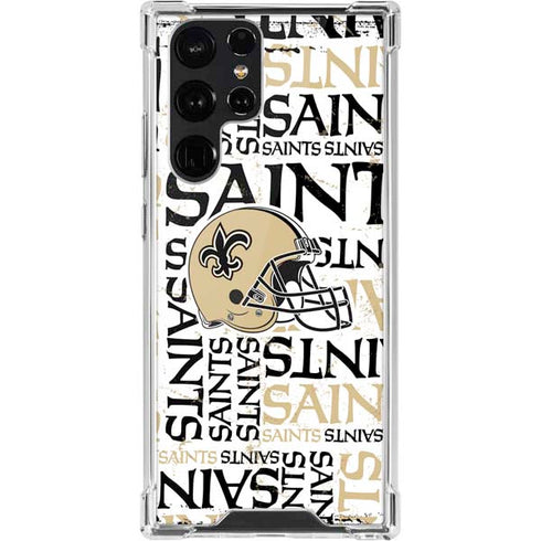 NFL New Orleans Saints - Blast Galaxy S22 Ultra Clear Case
