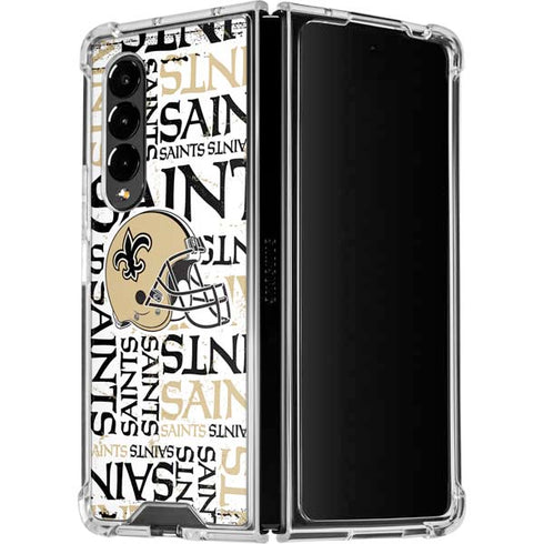 NFL New Orleans Saints - Blast Galaxy Z Fold4 5G Clear Case