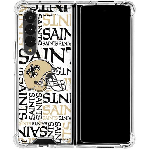 NFL New Orleans Saints - Blast Galaxy Z Fold4 5G Clear Case