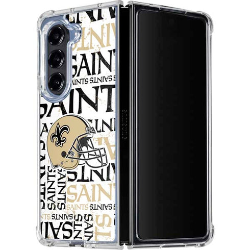 NFL New Orleans Saints - Blast Galaxy Z Fold5 5G Clear Case