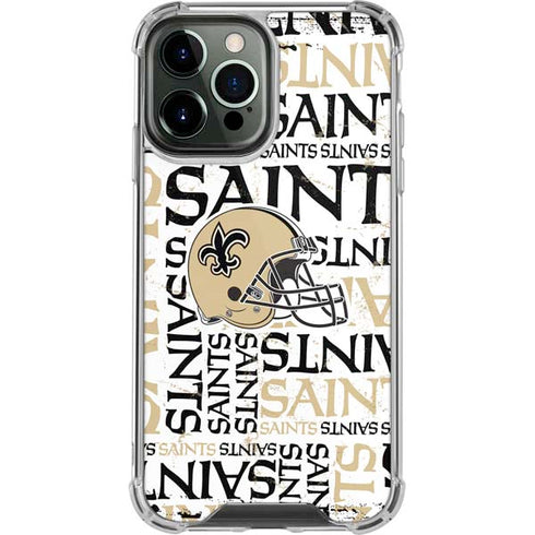 NFL New Orleans Saints - Blast iPhone 15 Pro Max Clear Case