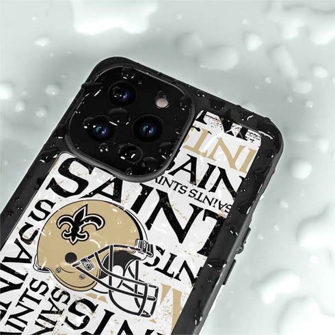 NFL New Orleans Saints - Blast iPhone 14 Pro Max Waterproof Case