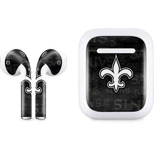 NFL New Orleans Saints Black & White Apple AirPods Skin