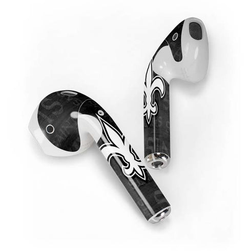NFL New Orleans Saints Black & White Apple AirPods Skin