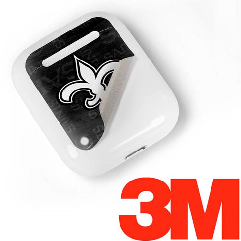 NFL New Orleans Saints Black & White Apple AirPods Skin