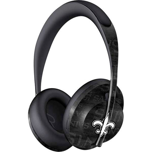 NFL New Orleans Saints Black & White Bose Noise Cancelling Headphones 700 Skin