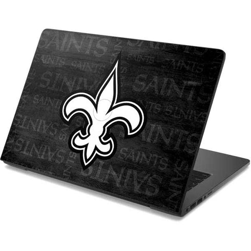 NFL New Orleans Saints Black & White Dell Chromebook Skin