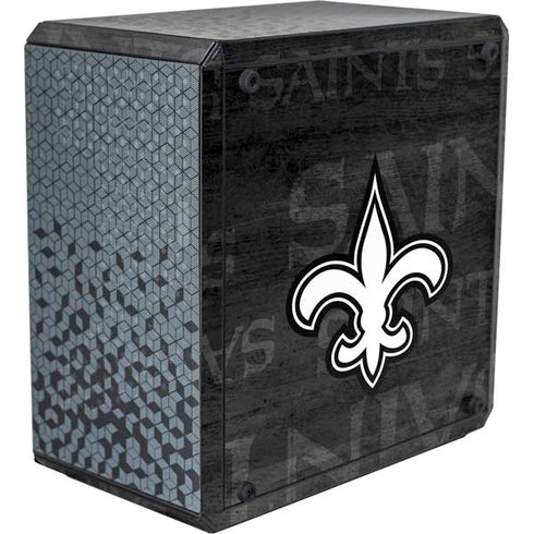NFL New Orleans Saints Black & White Cooler Master MasterBox Q300L Mini Tower Skin