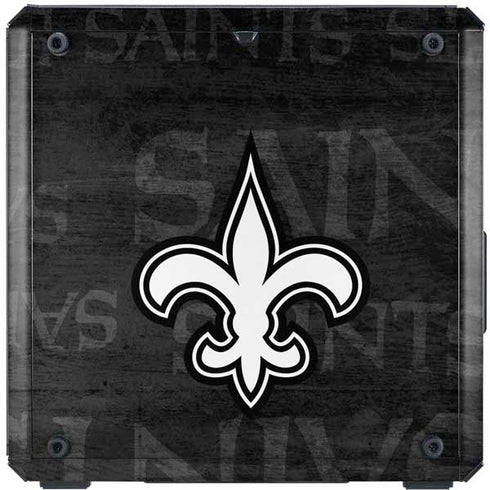 NFL New Orleans Saints Black & White Cooler Master MasterBox Q300L Mini Tower Skin