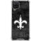 NFL New Orleans Saints Black & White Galaxy A12 Clear Case