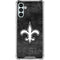 NFL New Orleans Saints Black & White Galaxy A13 5G Clear Case