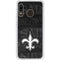 NFL New Orleans Saints Black & White Galaxy A20 Clear Case