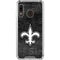 NFL New Orleans Saints Black & White Galaxy A30 Clear Case