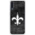 NFL New Orleans Saints Black & White Galaxy A50 Clear Case