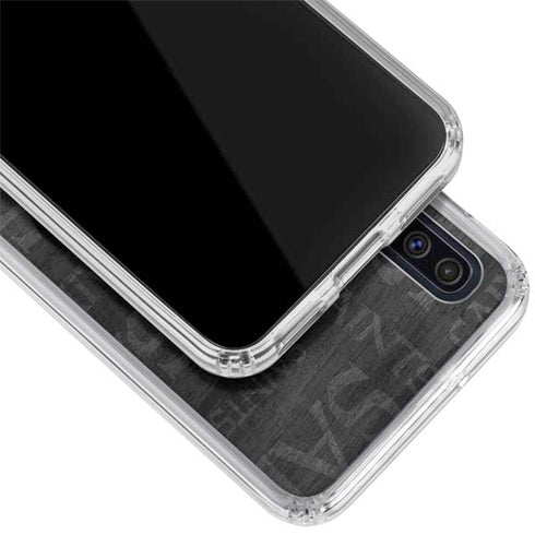 NFL New Orleans Saints Black & White Galaxy A50 Clear Case