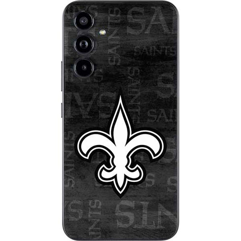 NFL New Orleans Saints Black & White Galaxy A54 5G Skin
